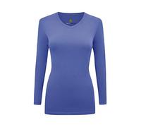 Natural Uniforms Women's Under Scrub Tee V-Neck Long Sleeve T-Shirt (Ceil Blue, Large)