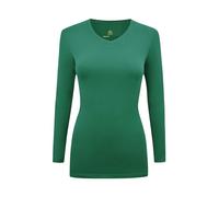 Natural Uniforms Women's Under Scrub Tee V-Neck Long Sleeve T-Shirt, True Hunter Green, Small