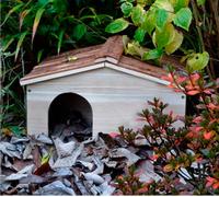 Natural Untreated Wooden Hedgehog House Hog Hut - 45 X 37. 5Cm - Greenkey