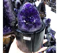 紫气东来， Natural Uruguay Amethyst Purple Crystal Cluster 600-1300g with Base Cave Decoration(600-700g)