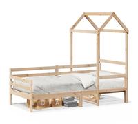 Day Bed with Roof Sofa Bed Chair Guest Bed Daybed Couch Solid Wood Pine vidaXL