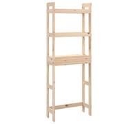 (natural) vidaXL Solid Wood Pine Toilet Rack Wooden Bathroom Space Saver Multi Colours