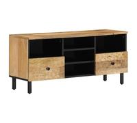 vidaXL TV Cabinet 100x33x46 cm Solid Wood Mango - Brown, Brown