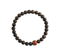 Natural Vietnamese White Agarwood and Prayer Beads, Ancient, Sinking Grade (8mm+red Agate)