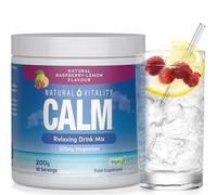 Natural Vitality Calm Magnesium Citrate Powder Supplement | Relaxing Drink Mix - High Strength - for Women & Men - Vegan - Natural Raspberry-Lemon Flavour - 200g