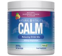 Natural Vitality Calm Relaxing Drink Mix Raspberry Lemon Flavour 200g 200 g