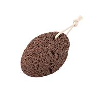 Natural Volcanic Lava Pumice Stone for Foot Care - Black/Brown Callus Remover with Hole & Rope - 10x7x3cm - Exfoliates Dead Skin, Smooths Feet