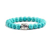 natural volcanic stone bracelets buddha head beaded bracelet men women weathering bangles couple distance