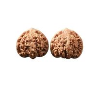 Natural Walnut Massage Balls 40-41 mm, Traditional Chinese Hand Trainer Balls, Stress Relief Fidget Handballs, Hand Massage Balls for Seniors as a Gift (Unpolished (Natural Colour))
