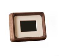 Natural Walnut Wood Mini Photo Frame for Tabletop Use, Suitable for 1x2 Photos with Smooth Rounded Corners and Simple Back Panel Access (3 inches)