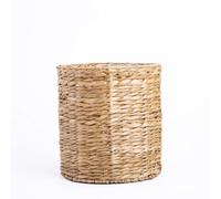 Natural Water Hyacinth Indoor Planter Wicker Flower Basket With Waterproof Liner (Small)