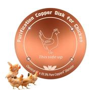 Natural Water Purifier - Anti-Mud Copper Sheet, Drinking Bowl Filter for Poultry Farms, Drinking Accessories for Farm Animals, Durable Metal Disc, Weatherproof Pond and Fountain for Te