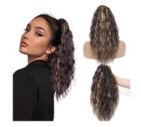 Natural Water Wavy Claw Clip Ponytail Extensions Short Curly Wavy Claw Clip in Ponytail Perfect Looking(10H26)