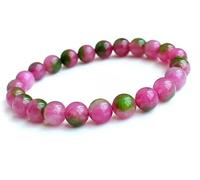 Natural Watermelon Tourmaline 8mm Bead Bracelet Stone Women Stretch Bracelet/27