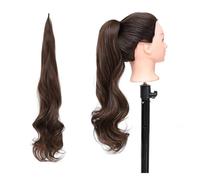 Natural Wave Flexible Wrap Around PonyTail Long Fake Tail Hair Extensions Synthetic Wavy Hairpieces Horse Tail Perfect Looking(8)