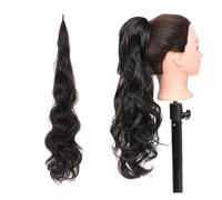 Natural Wave Flexible Wrap Around PonyTail Long Fake Tail Hair Extensions Synthetic Wavy Hairpieces Horse Tail Perfect Looking(2)