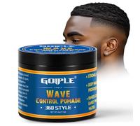 Natural Wave Pomade for Men, Strong Hold, Easy Wash, 360 Wave Training Cream, Fat Waves for Men Promotes Layer Waves, Moisture, Control and Silky Shine, 4 oz