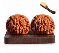 Natural Wenwan Walnuts 1 Pair, Raw Unpolished Color Chinese Fidget Walnuts for Hand Massage, 2 Pcs Wenwan Walnut for Hand Massage，Grip Trainer Gift for Elders (A,35-36mm [Pair])