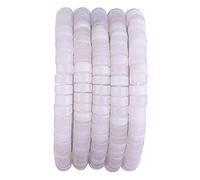 Natural White Agate Spacer Beads Caps Loose Semi Gemstone for Beading Jewelry Making 6mmx3mm 38cm