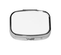 Natural White Color Mini Square Pill Box - Compact Daily Pill Holder for Easy On-The-Go Use