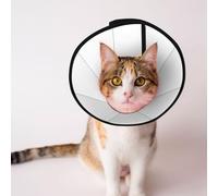 Natural White Color Soft Dog Cone Collar, Depets Adjustable Recovery Pet Cone E-Collar for Cats Kittens Rabbits, Comfy Elizabethan Collar