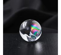 Natural white crystal burst colorful rainbow crystal ball transfer decorative gemstone energy ball home decor(10PC25mm-28mm)