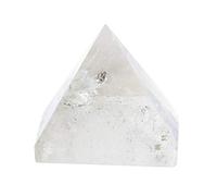 Natural White Crystal Quartz Pyramid Energy Healing Chakra Balancing Fengshui Sculpture Home Decoration Ornament Collection Gift