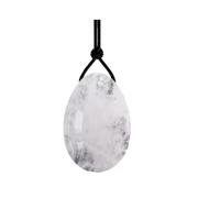 Natural White Crystal Yoni Egg Jade Kegel Egg Women Kegel Exerciser Muscle Tightening Stone Egg, L,45 * 30mm