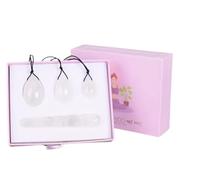 Natural White Crystal Yoni Egg Jade Kegel Egg Women Kegel Exerciser Muscle Tightening Stone Egg,Whole Set with Box,4 Sizes