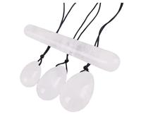 Natural White Crystal Yoni Egg Jade Kegel Egg Women Kegel Exerciser Muscle Tightening Stone Egg,Whole Set,4 Sizes