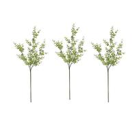 Natural White Green Set of 3 Seeded Eucalyptus Stem Leaf Filler Spray (68cm)