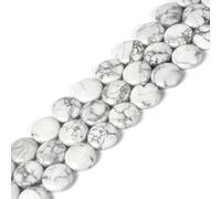 Natural White Howlite 20mm Coin Disc Loose Beads 16 Inch for DIY Jewelry Making Beads