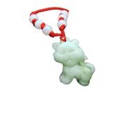 Natural White Jade Chinese Pendant Necklace Fashion Charm Jewellery Accessories Hand-Carved Lucky Amulet Gifts for Women (Gem Color : Tiger)