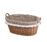Natural Wicker Laundry Basket for Clothes Wicker Washing Basket Laundry Bin Oval Laundry Basket Storage Towel Basket for Bathroom Wash Baskets Laundry Box e-wicker24 (O4)