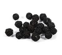Natural Wicker Rattan Balls 20pcs Non-Toxic Straw for Vase Fillers, Christmas Tree Hanging Ornaments, Wedding Table Decoration