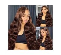 Natural wig 200 Density Chocolate Brown Body Wave Lace Front Human Hair Wigs Brazilian HD Lace Frontal Wigs 13x5 Preplucked for Women wigs for Women(20inches)