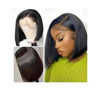 Natural wig Side Part Looking Daily Wigs Straight Short Wigs for Women Indian Human Hair Pre Plucked wigs for Women(8inches)
