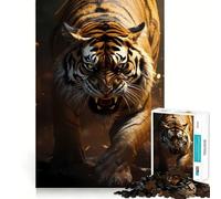 Natural Wild Tiger Animal for Adults 1000 Piece Jigsaw Puzzle Thought Toy Anxiety Relief Precise Edge Thoughtful Gift (50x75cm)