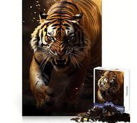 Natural Wild Tiger Animal Jigsaw Puzzles for Adults1000 Pieces Focus Brain Toy Relax Time Tight Edge Santa Wish Pick (50x75cm)