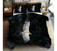 Natural Wildness Single Duvet Cover Set, Flying Bird Bedding Sets with Zipper Closure, Soft Cozy Microfiber Duvet Cover and 2 Pillow Cases 50 x 75 cm b2817