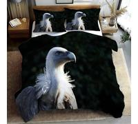Natural Wildness Super King Duvet Cover Set, Eagle Bedding Sets with Zipper Closure, Soft Cozy Microfiber Double Duvet Cover and 2 Pillow Cases 50 x 75 cm b2826