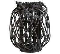 Natural Willow Candle Holder Lantern Teal Light Rope Handle Black Mauritius