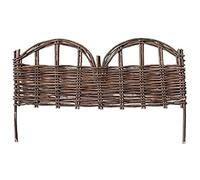 Natural Willow Garden Edging Decorative Garden Fence No Dig Fencing Flower Bed Edging Borders for Yard Garden Fences(Color1,60x35cm)