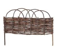 Natural Willow Garden Edging Decorative Garden Fence No Dig Fencing Flower Bed Edging Borders for Yard Garden Fences(Color2,100x35cm)