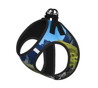 Natural Wonders Print Adjustable Reflective Harness Leash Set For Cats, Dogs And Small Pets, Soft Breathable Mesh Walking Vest With Escape-Proof Lead