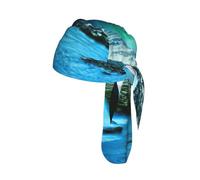 Natural wonders Print Helmet Cap Quick Dry Cycling Skull Wrap Breathable Polyester Adjustable Adult Summer Beanie