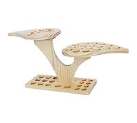 Natural Wood 36-Slot Essential Oil Stand & Organizer Carousel - Display Holder for 5ml, 10ml, 15ml Bottles - Home & Shop, Handmade &