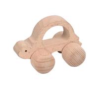 Natural Wood Animal Car Toy For Toddler Inertial Push Vehicle For Baby Hand Grip Rattle Car For Fine Motor Skill Baby Birthday Gift