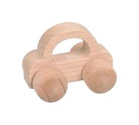 Natural Wood Animal Car Toy For Toddler Inertial Push Vehicle For Baby Hand Grip Rattle Car For Fine Motor Skill Baby Birthday Gift