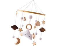 Natural Wood Animal Hanging Toy with Rotating Rattles for Newborns Visual Tracking and Safe Nursery Environment Baby Sensory Development Mobile